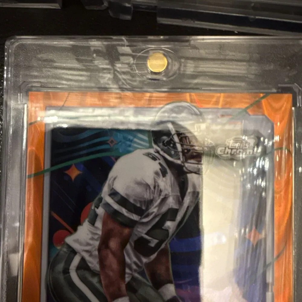 2024 TOPPS CHROME COSMIC MARVIN JONES ORANGE GALACTIC REFRACTOR  #/25 JETS🔥💥